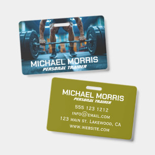 Moderner persönlicher Trainer Fitnessstudio-Coach Ausweis