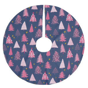 Moderner Pink & Blue Weihnachtsbaum Polyester Weihnachtsbaumdecke
