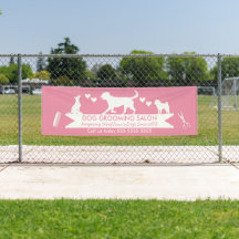 Moderner Pink Dog Silhouette Hund Erwachsenensalon