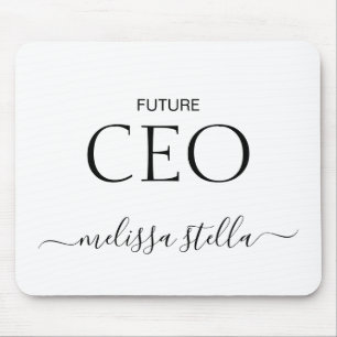 Moderner Pinker Future CEO Name   Bestes Weibliche Mousepad