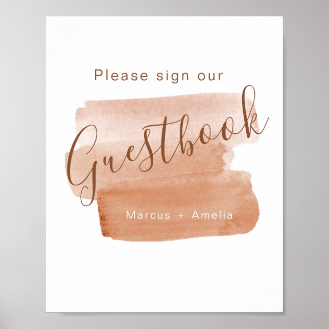 Moderner Pinselstrich Minimalistischer Gast Poster (Vorne)
