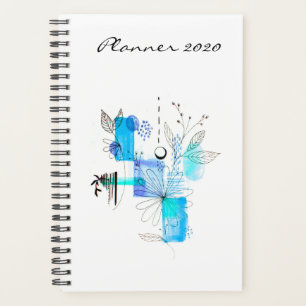 Moderner Planer 2020 Blue Art Abstrakt Neu