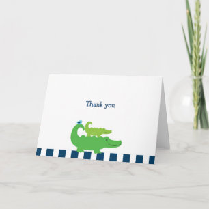 Moderner Preppy Alligator Vielen Dank für Ihre Anm Dankeskarte