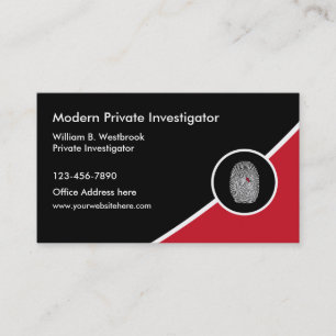Moderner Privatdetektiv Visitenkarte