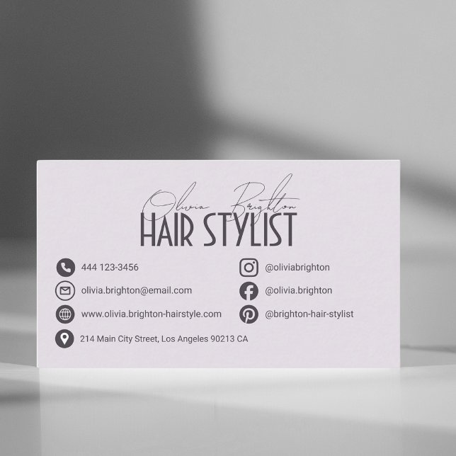 Moderner professioneller Haarstylist High-End Visitenkarte (Von Creator hochgeladen)