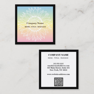 Moderner professioneller minimalistischer QR-Ombre Quadratische Visitenkarte