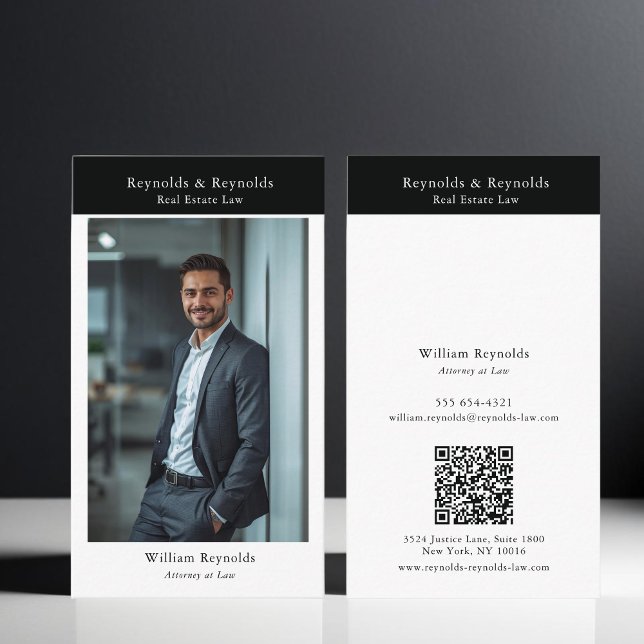 Moderner professioneller QR-Code für Anwaltskanzle Visitenkarte (Von Creator hochgeladen)