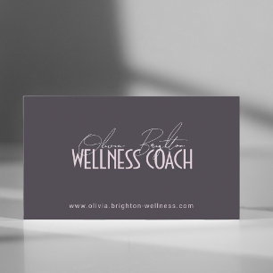 Moderner professioneller Wellness-Coach High-End Visitenkarte