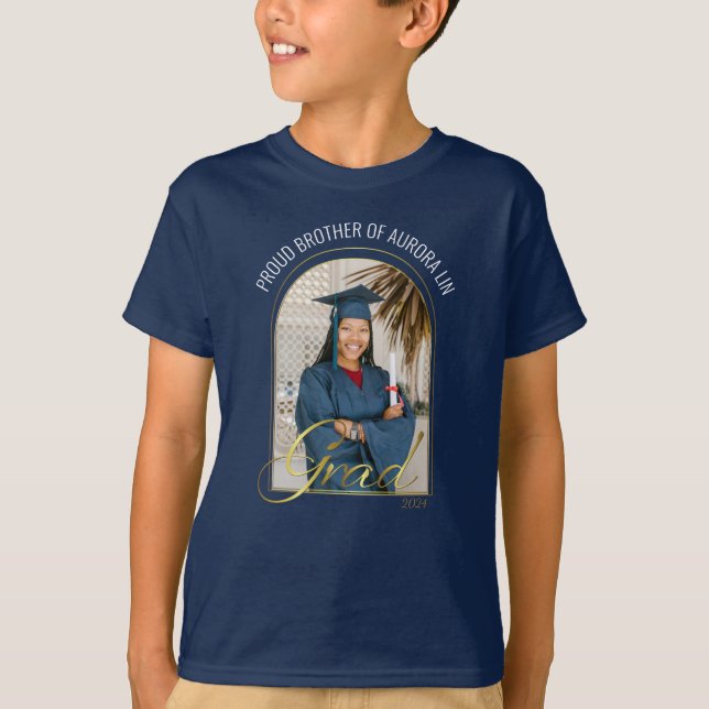 Moderner Proud Bruder des Grad Custom Foto Boho T-Shirt (Vorderseite)