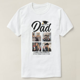 Moderner Proud Vater 4 Foto Abschluss, Grad, Gradu T-Shirt