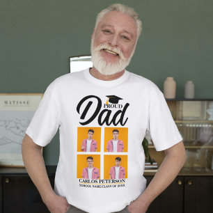 Moderner Proud Vater 4 Foto Abschluss, Grad, Gradu T-Shirt