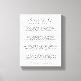 Moderner Psalm 91 über meine Familie Christlich Leinwanddruck