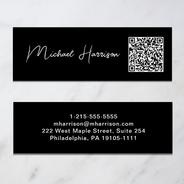Moderner QR-Code Beruflich Mini Visitenkarte (Capture attention, make connections, and leave a lasting impression with our modern QR business card)