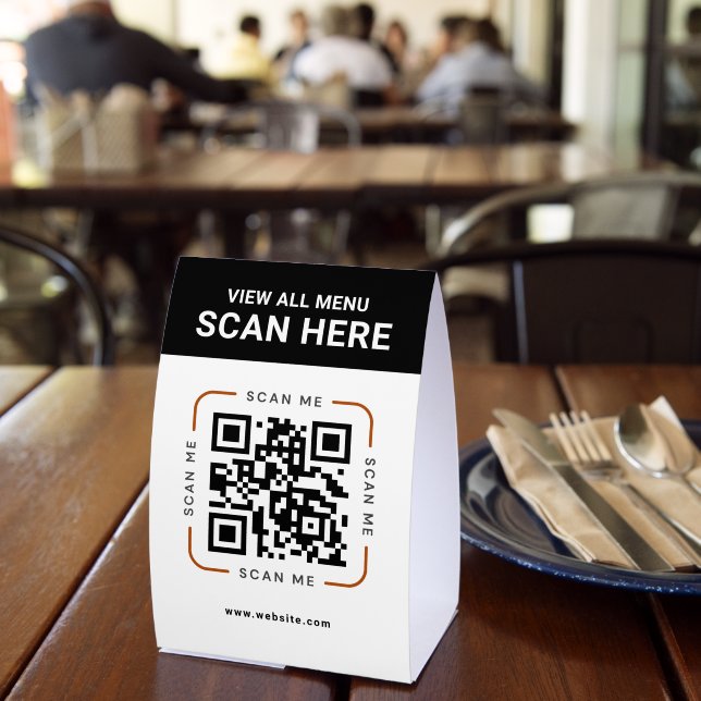 Moderner QR-Code | Digitales Menü Tischaufsteller (In Situ (Restaurant))