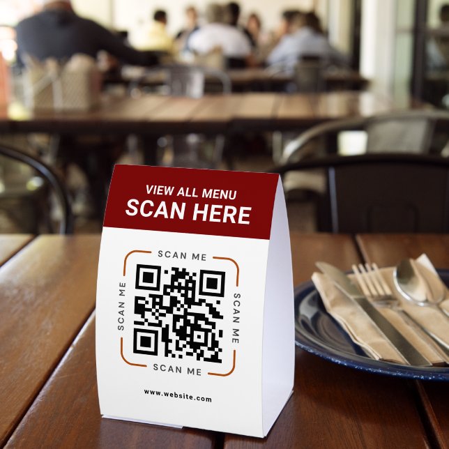 Moderner QR-Code | Digitales Menü Tischaufsteller (In Situ (Restaurant))