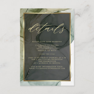 Moderner QR-Code Eleganter, gedämpfter Grüntöne Fl Begleitkarte