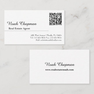 Moderner QR-Code Eleganter Real Anwesen Agent Visitenkarte