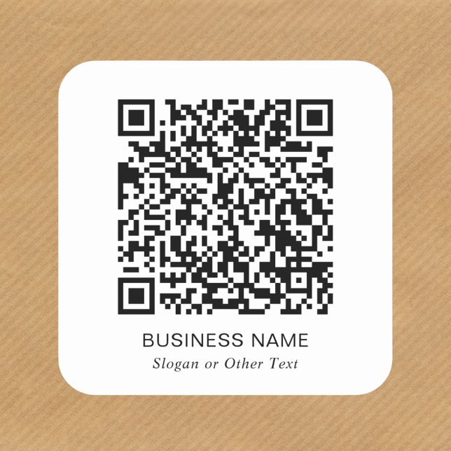 Moderner QR-Code - Förderung Quadratischer Aufkleber (A QR code sticker to effortlessly connect your customers to your online platforms)
