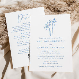 Moderner QR-Code für Blaupalmen Einladung