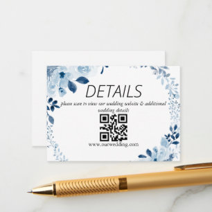 Moderner QR-Code für Blumenzwiebeln Begleitkarte