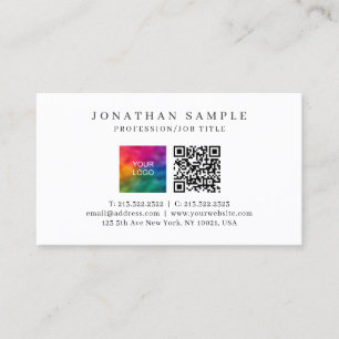 Moderner QR-Code für elegante Vorlage Hochladen Ih Visitenkarte