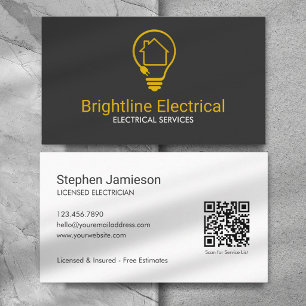 Moderner QR-Code für Elektroinstallateure  Visitenkarte