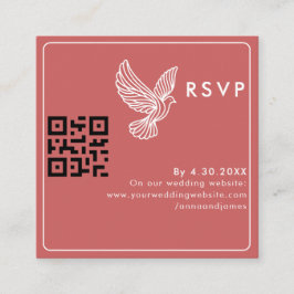 Moderner QR-Code für Hochzeiten - Minimalistisches Begleitkarte