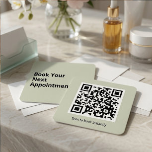 Moderner QR-Code für Ihren nächsten Termin  Quadratische Visitenkarte