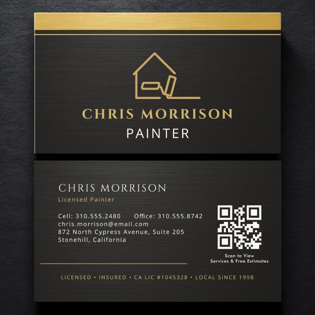 Moderner QR-Code für Maler Visitenkarte (Von Creator hochgeladen)