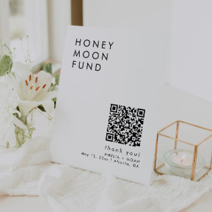 Moderner QR-Code für Minimalistische Honeymoon-Fon Sockelschild