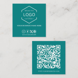 Moderner QR-Code für Minimalistische soziale Medie Quadratische Visitenkarte