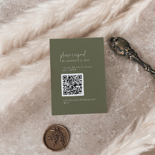 Moderner QR-Code für Olivenöle Begleitkarte