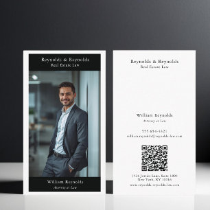 Moderner QR-Code für professionelle Anwaltskanzlei Visitenkarte
