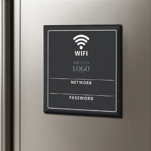 Moderner QR-Code für WiFi-Netzwerkname und Kennwor Magnet