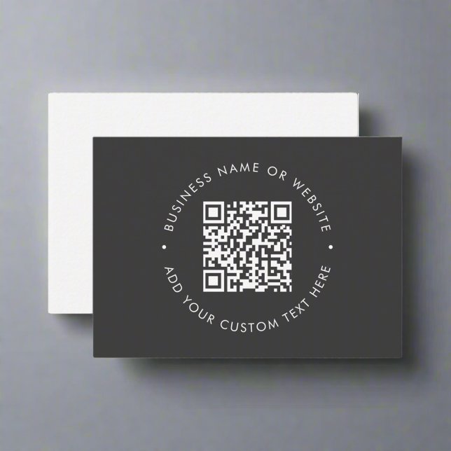 Moderner QR-Code l Grau Beruflich Minimalistisch Visitenkarte (Von Creator hochgeladen)