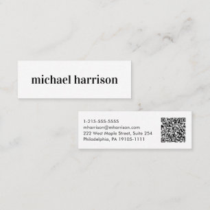 Moderner QR-Code Mini Visitenkarte