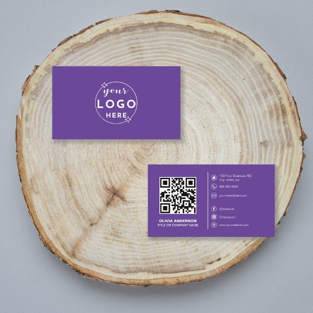 Moderner QR-Code mit individuellem Logo und Social Visitenkarte (Von Creator hochgeladen)