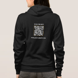 Moderner QR-Code schlicht Black, Gold Mode / Custo Hoodie