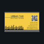 Moderner QR Code Taxi Treiber Visitenkarte<br><div class="desc">Eine Visitenkartenvorlage für Taxifahrer und Taxiunternehmen. Die Taxifahrer-Visitenkarte ist zweiseitig und enthält einen QR-Code, der durch eine eigene ersetzt werden muss. Falls nicht erforderlich, kann der QR-Code einfach entfernt werden. Das Design der Taxifahrer-Visitenkarte zeigt die Standardfarben eines gelben Führerhauses mit dem bekannten Schwarz-Weiß-Schachbrett. Es zeigt auch eine Skyline der Stadt,...</div>