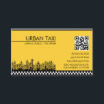 Moderner QR Code Taxi Treiber Visitenkarte<br><div class="desc">Eine Visitenkartenvorlage für Taxifahrer und Taxiunternehmen. Die Taxifahrer-Visitenkarte ist zweiseitig und enthält einen QR-Code, der durch eine eigene ersetzt werden muss. Falls nicht erforderlich, kann der QR-Code einfach entfernt werden. Das Design der Taxifahrer-Visitenkarte zeigt die Standardfarben eines gelben Führerhauses mit dem bekannten Schwarz-Weiß-Schachbrett. Es zeigt auch eine Skyline der Stadt,...</div>