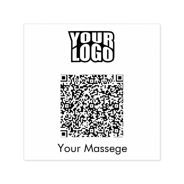 moderner Qr-Code und Geschäftslogo, Nachricht Permastempel (Design)
