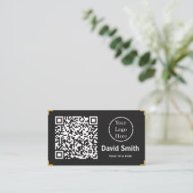 Moderner QR-Code und -Logo