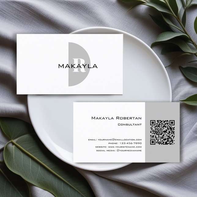 Moderner QR-Code Visitenkarte (Get these personalized business cards with a convenient QR code and modern design.)