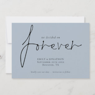 Moderner QR-Code Wir haben uns für Forever Blue Sa Save The Date