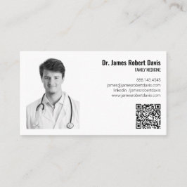Moderner QR-Foto für Minimalistische Ärzte 👨 ‍ ⚕ Visitenkarte