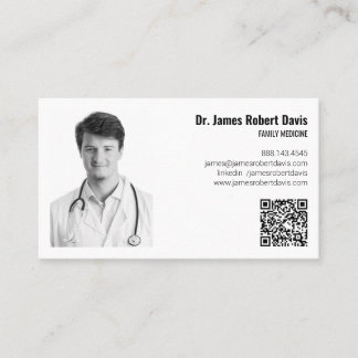 Moderner QR-Foto für Minimalistische Ärzte 👨 ⚕ Visitenkarte