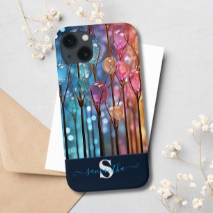 Moderner Rainbow-Glitzer Edelsteine Mit Monogramm Case-Mate iPhone Hülle
