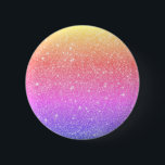 Moderner Rainbow Glitzer Glam Button<br><div class="desc">Moderner Rainbow-Glitzer-Rundknopf</div>