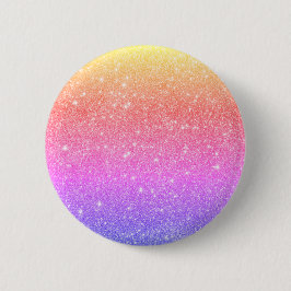 Moderner Rainbow Glitzer Glam Button