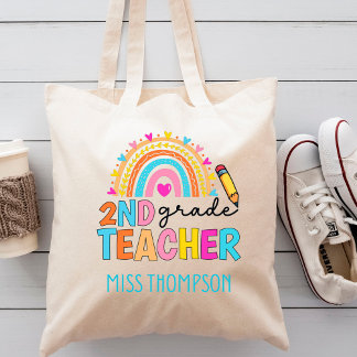 Moderner Rainbow-Lehrer Personalisiert Tragetasche